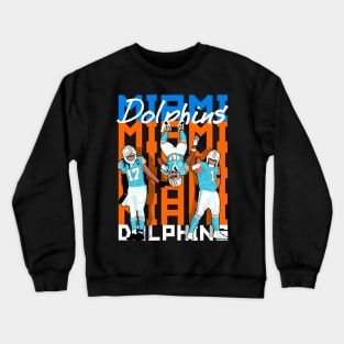 Miami Dolphins : tua tagovailoa x tyreek hill x jaylen waddle Crewneck Sweatshirt